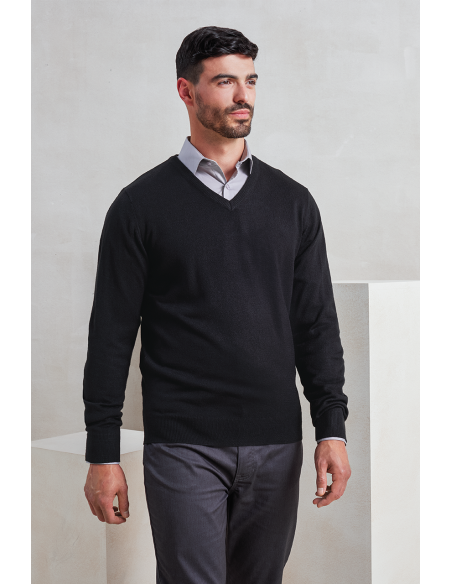 PRE-PR400-Pull Essential" à col en V en acrylique pour homme" 2